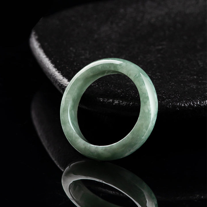 Pierścień leczniczy z naturalnego jadeitu z Buddha Stones