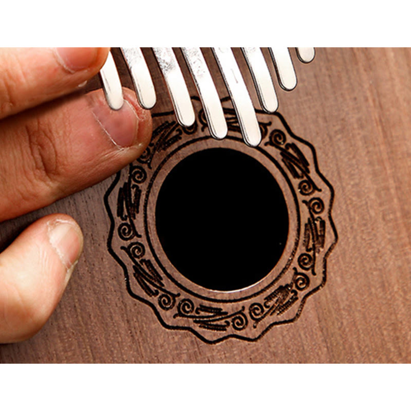 Kalimba z Buddha Stones 17 klawiszy Pianino kciukowe Drewno mahoniowe Akacja Orzech Przenośne pianino palce