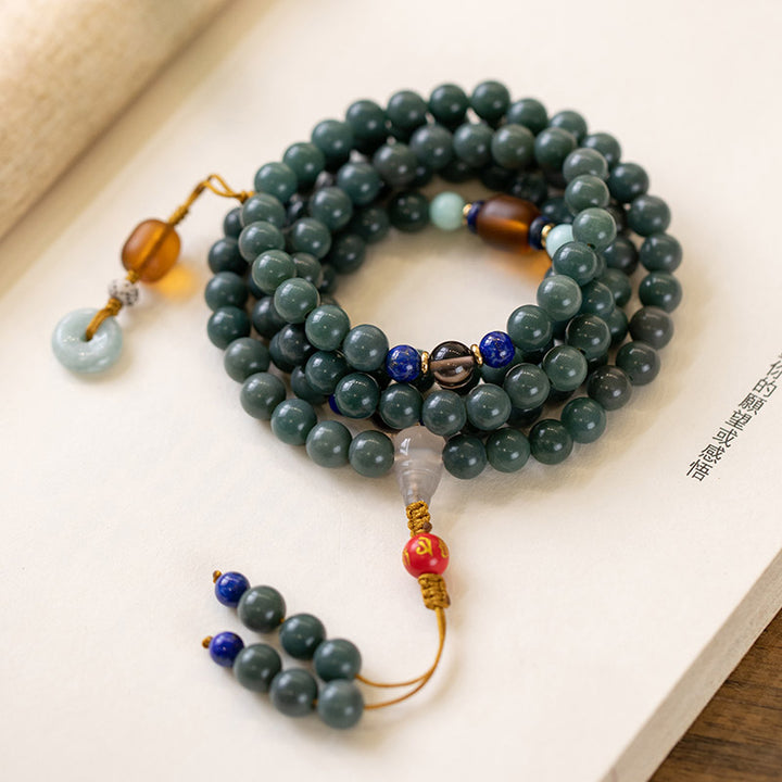 Buddha Stones 108 Koralików Bodhi Seed Blessing Medytacyjna Bransoletka Mala