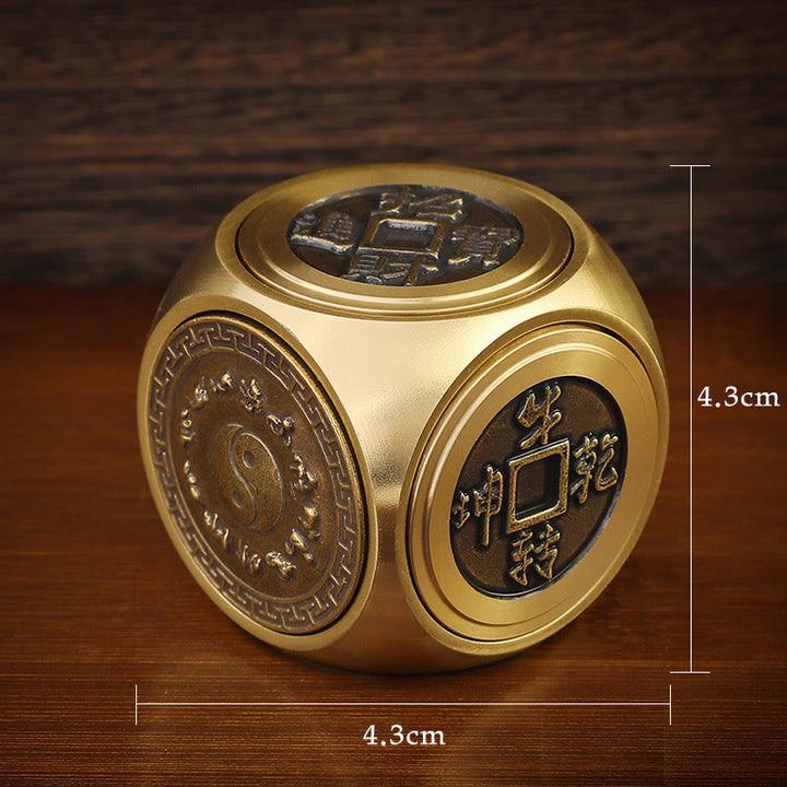 Buddha Stones Cztery Bestie Feng Shui Yin Yang Bagua Miedziana Moneta Harmonia Obrotowa Dekoracja - image 10