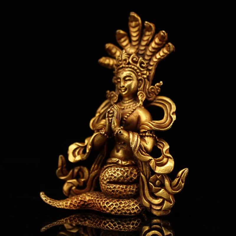 Bodhisattwa Nagarjuna Ochrona Miedziana Dekoracja Statuetki - image 2