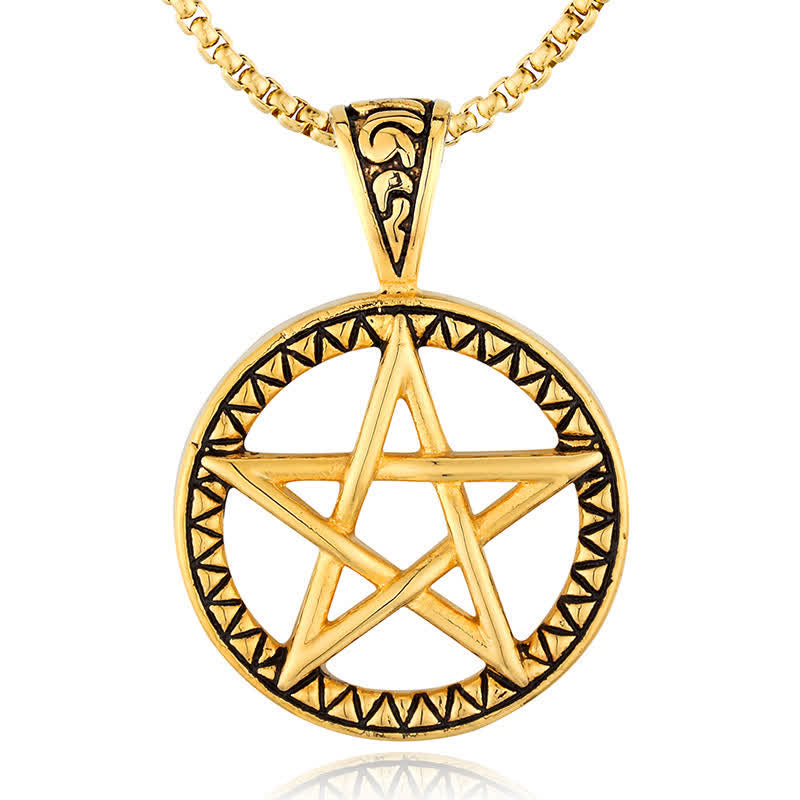Naszyjnik Pentagram Titanium Steel Balance Wisiorek