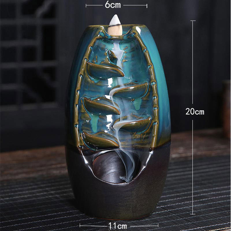 Kadzielnica kadzielna z Buddha Stones w stylu tybetańskim chroniąca smoka