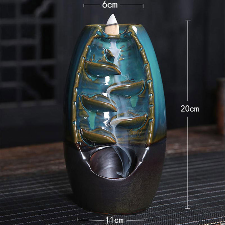 Kadzielnica kadzielna z Buddha Stones w stylu tybetańskim chroniąca smoka