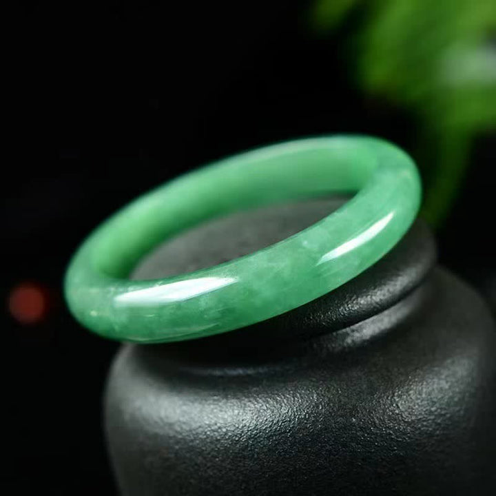 Bransoletka z jadeitu z Buddha Stones , uzdrawiająca, zapewniająca obfitość i ochronę - image 1