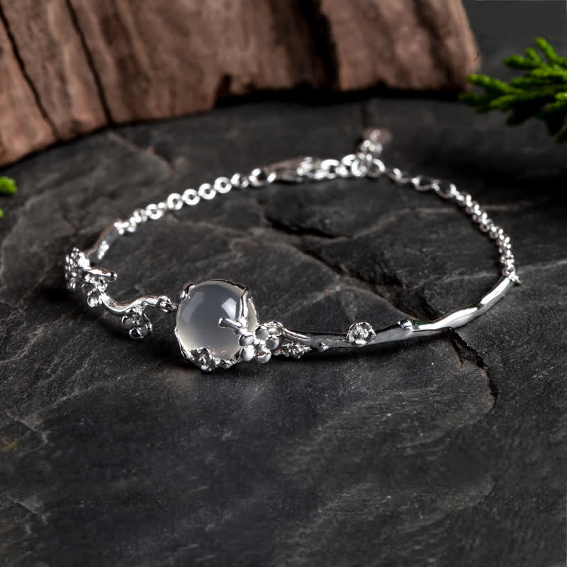 Bransoletka Buddha Stones Plum Blossom Chalcedon Positive