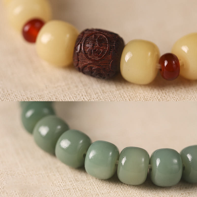 Buddha Stones Bodhi Nasiona Pomyślna Chmura Fu Charakter Koralik Bransoletka Pokoju