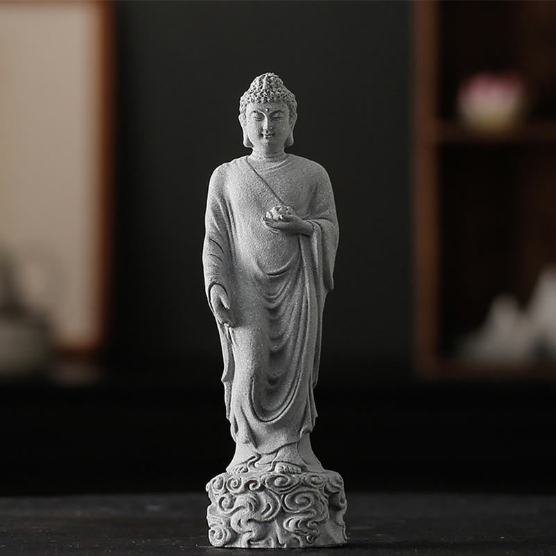 Medytacja Buddha Stones Buddy Budda Pomyślne chmury Projekt Spokój Dekoracja domu - Budda 6*6*20cm - image 0