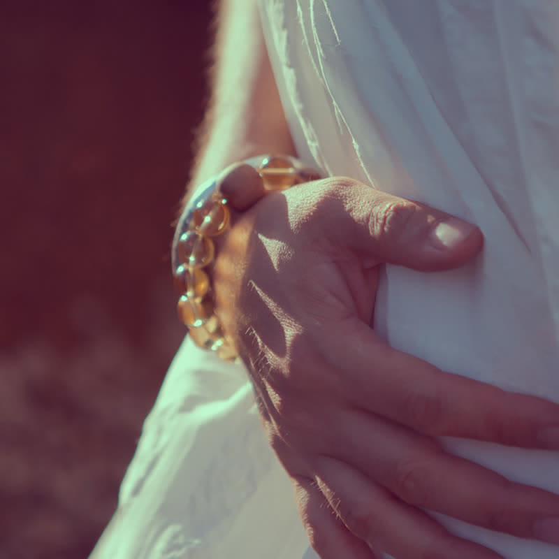 Buddha Stones 108 Koraliki Mala 925 Srebro Sterling Cytryn Sandałowiec Turkus Ochrona Bransoletka Dobrobytu - image 5