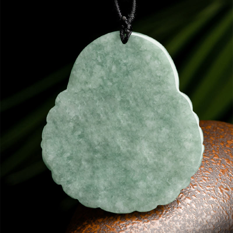 Buddha Stones Śmiejący się Budda Naturalny Jade Miedziana Moneta Obfitość Naszyjnik Wisiorek - image 7