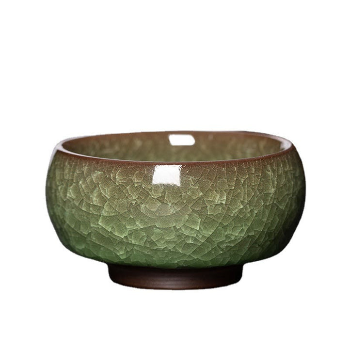 Buddha Stones Chiński Zielony Lodowy Wzór Pęknięcia Jianzhan Zmiana Pieca Porcelanowa Filiżanka Do Herbaty Kung Fu
