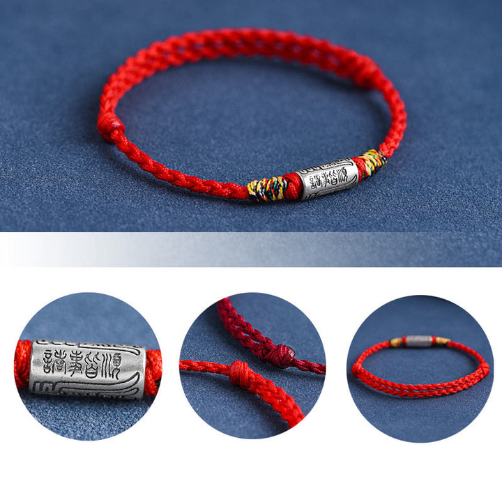 Buddha Stones ręcznie robione 925 srebro próby 925 wszystko idzie dobrze projekt ochrona siła bransoletka kostka - image 9