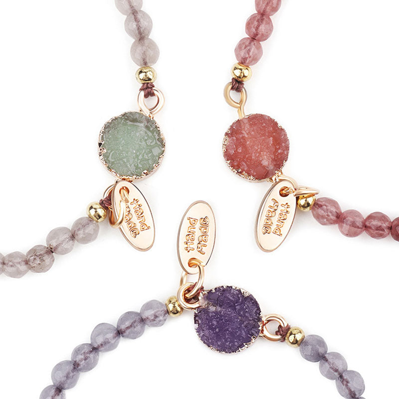 Bransoletka z naturalnego kryształu Buddha Stones Lucky Healing