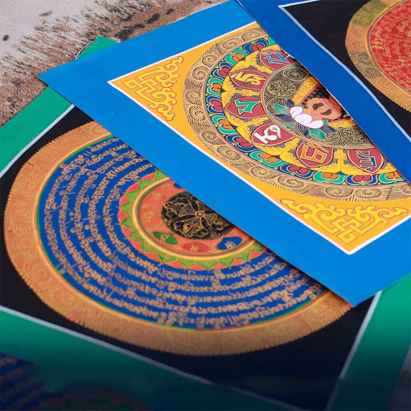Tybetański ręcznie robiony obraz thangka Blessing Thangka Blind Box Losowy wzór kolorystyczny