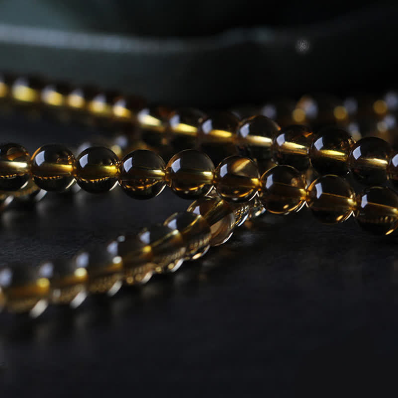 108 Mala Beads Naturalny Cytryn Bursztyn Peace Buckle Czerwony Agat PiXiu Ochrona Bransoletka Charm - image 16