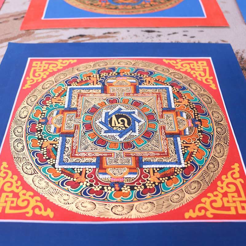 Tybetański ręcznie robiony obraz thangka Blessing Thangka Blind Box Losowy wzór kolorystyczny