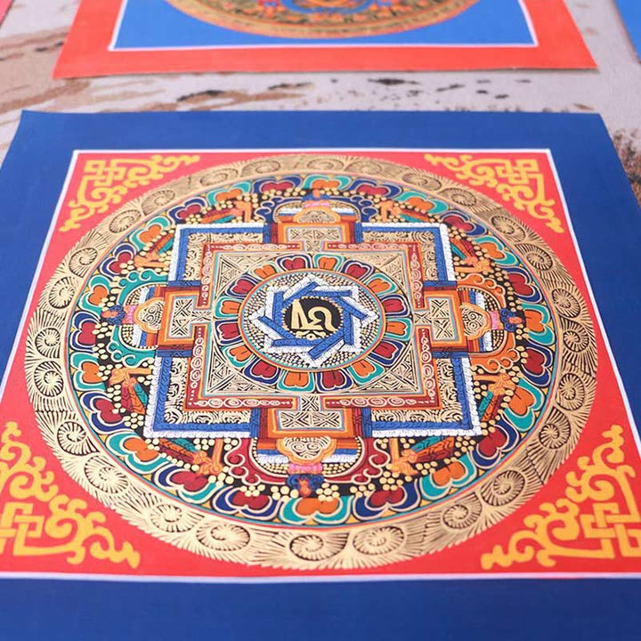 Tybetański ręcznie robiony obraz thangka Blessing Thangka Blind Box Losowy wzór kolorystyczny