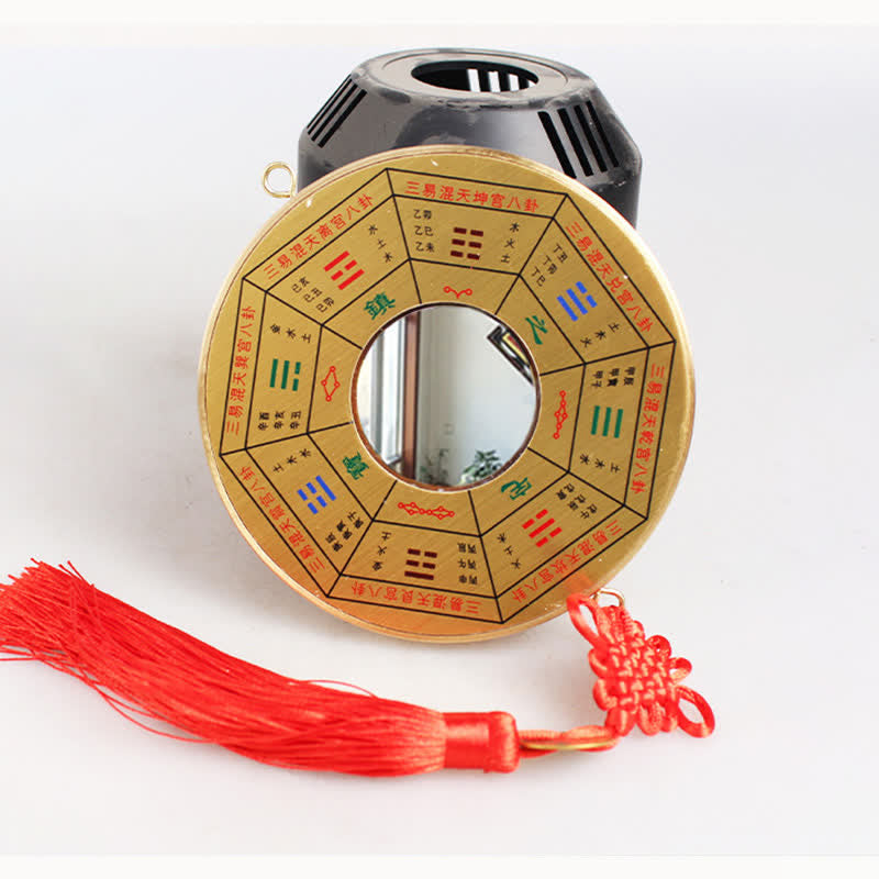 Mapa Feng Shui Bagua Moneta Miedziana Chińska Mapa Równowagi Energii - 12 cm - Mapa Dziewięciu Pałaców Bagua - Lustro wypukłe - image 7