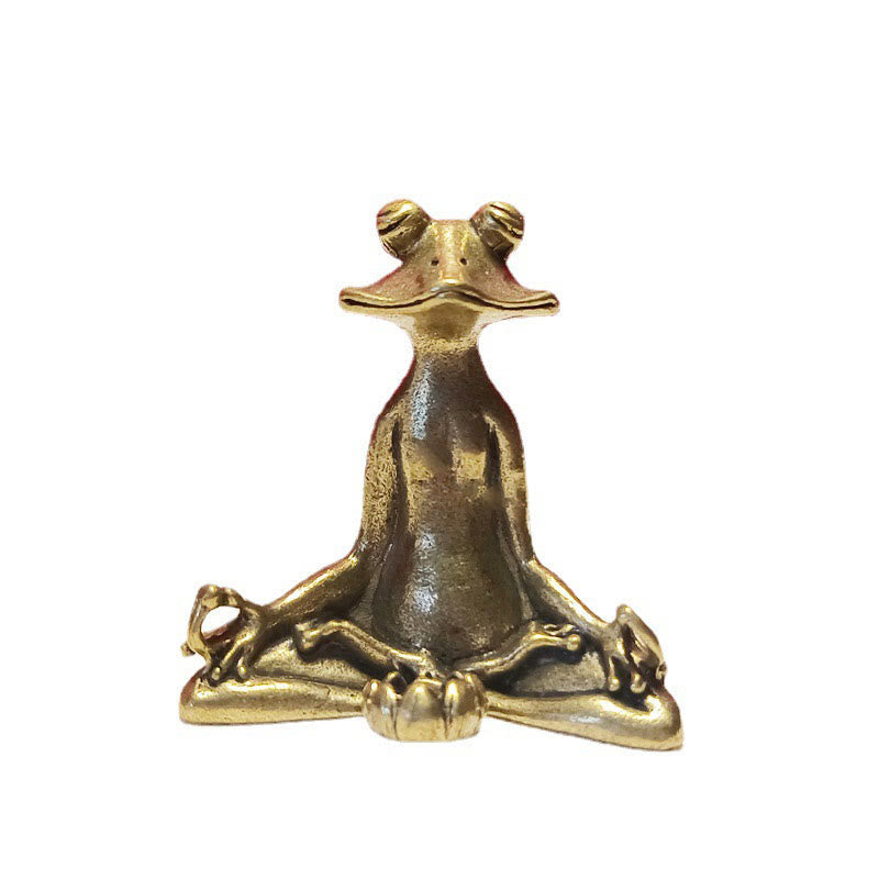 Buddha Stones Mini Mała Żaba Żółw Koi Ryba Ślimak Krab Miedź Bogactwo Dekoracja Domu