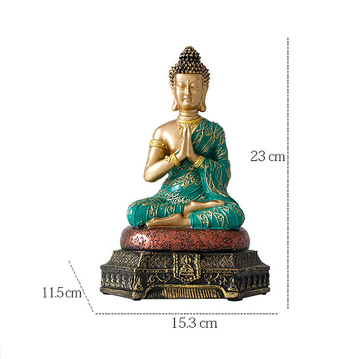 Buddha Stones, żywiczna statua Buddy Współczucia, dekoracja - image 11