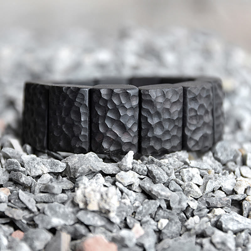 Bransoletka Buddha Stones Vintage Ebony Wood Texture Peace Couple
