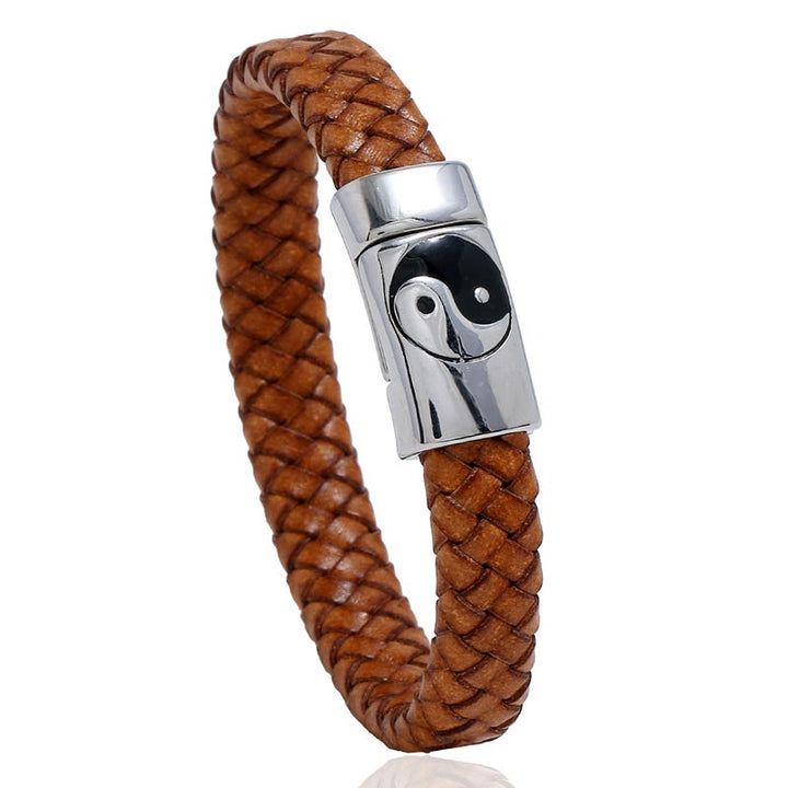 Bransoletka z Buddha Stones FengShui Yin Yang Balance - 19-20,5 cm - Czekolada - image 6