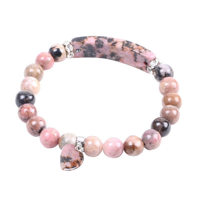 Bransoletka z koralików uzdrawiających Buddha Stones Rhodonite Love Heart