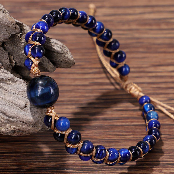 Bransoletka ochronna z kamieni Buddha Stones Divine Blue Tiger Eye