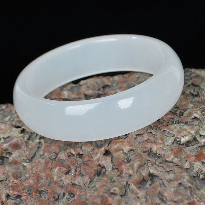 Buddha Stones Naturalny Złoty Jedwabny Jadeit Bransoletka Bogactwo Szczęście Bangle