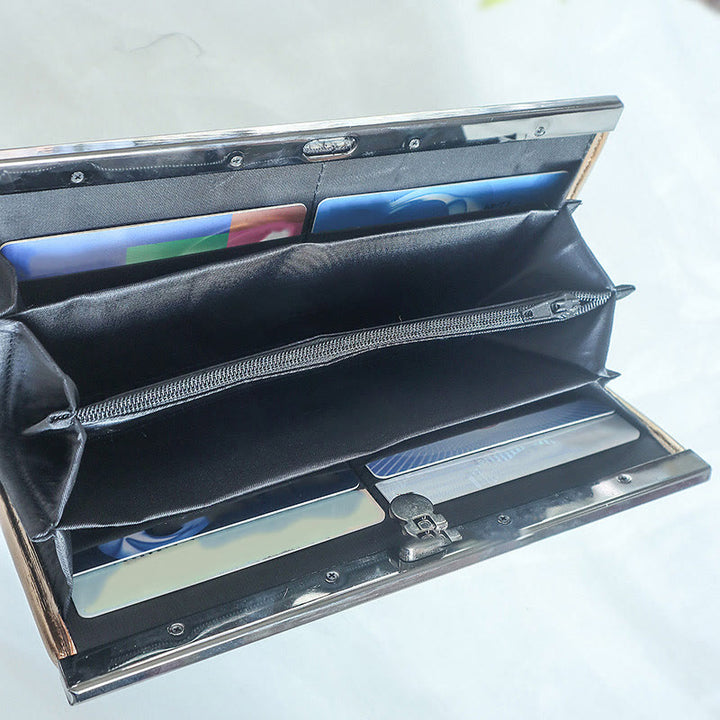 Buddha Stones Kwiat Śliwka Brzoskwinia Bambus Dwustronny haft Duża pojemność Portfel na gotówkę Portfel na zakupy - image 2