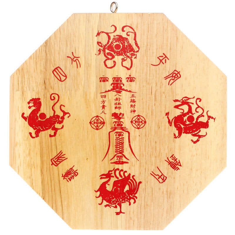 Feng Shui Bagua Mapa Peach Wood Równowaga Energii Lustro - image 6