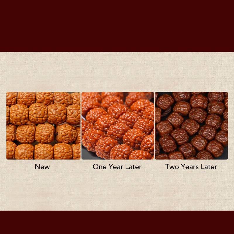Tybet 108 Mala Beads Rudraksha Bodhi Seed Chinese Zodiac Natal Buddha Wealth Charm Bracelet
