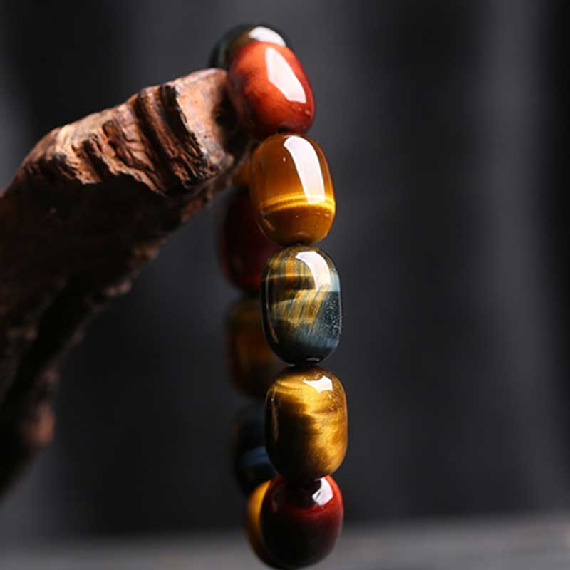 Bransoletka ochronna z Buddha Stones Natural Tiger Eye Healing Protection - image 3