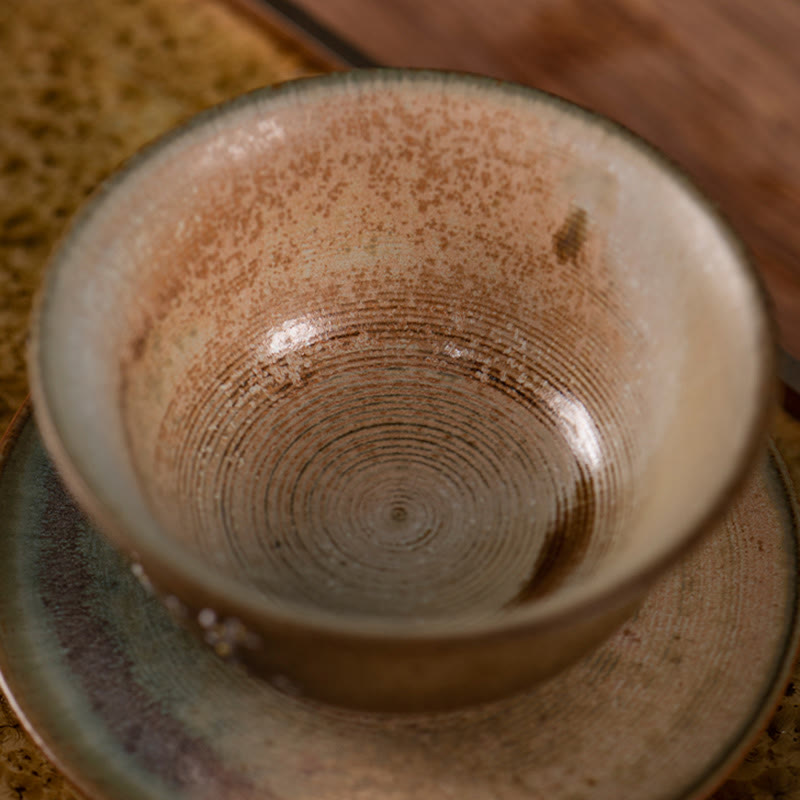 Buddha Stones Jingdezhen Malowana ręcznie porcelana Ru Kiln Hanfu Dziewczyna Kwiat Ceramiczny Gaiwan Sancai Filiżanka Kung Fu Filiżanka I Spodek Z Pokrywką
