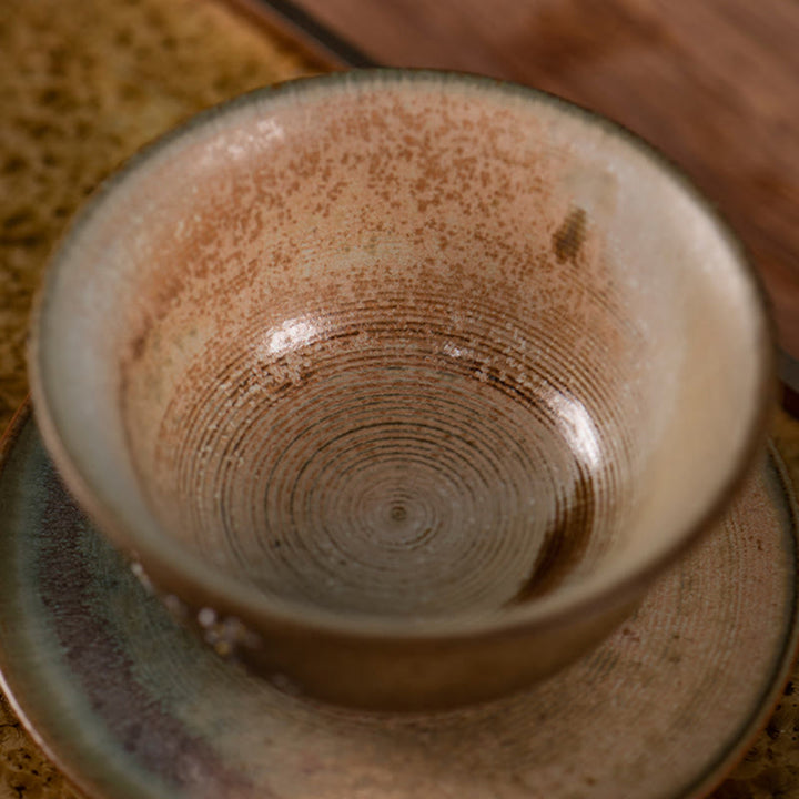 Buddha Stones Jingdezhen Malowana ręcznie porcelana Ru Kiln Hanfu Dziewczyna Kwiat Ceramiczny Gaiwan Sancai Filiżanka Kung Fu Filiżanka I Spodek Z Pokrywką