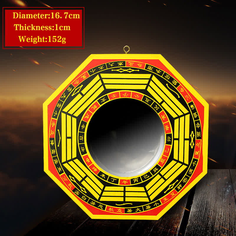 Feng Shui Bagua Mapa Równowagi Salonu Energia Mapa Lustra - 6 cali - Lustro wklęsłe - Żółty - image 13