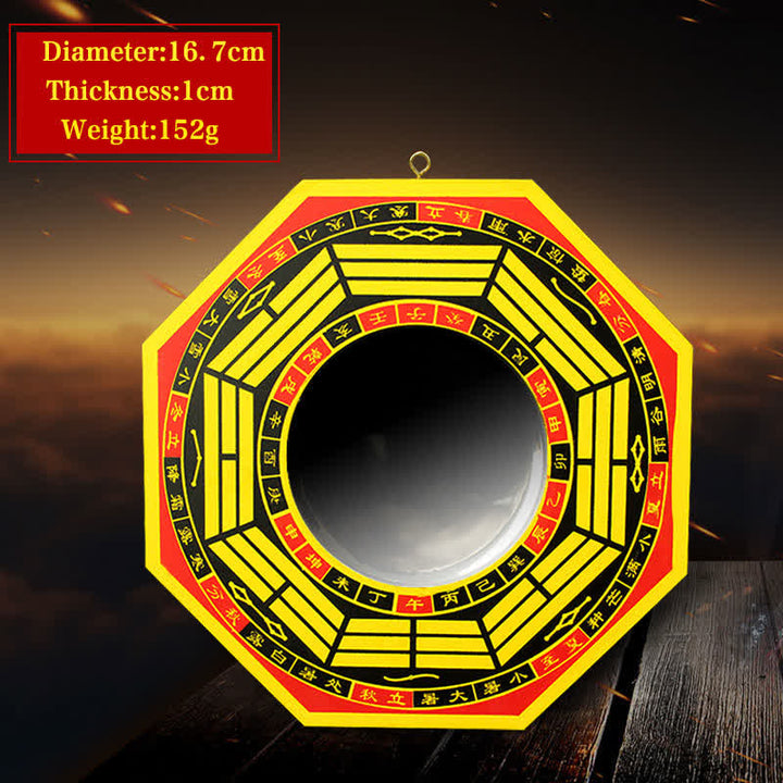 Feng Shui Bagua Mapa Równowagi Salonu Energia Mapa Lustra - 6 cali - Lustro wklęsłe - Żółty - image 13
