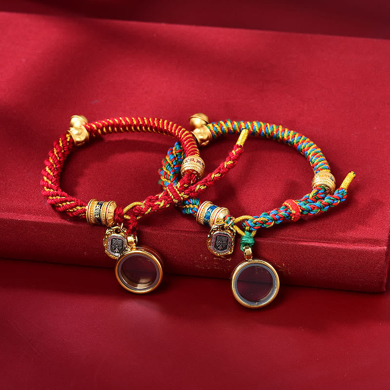 Buddha Stones Tybetańskie Om Mani Padme Hum Rzeźbione Zakiram Bogini Bogactwa Charm Amulet Bransoletka