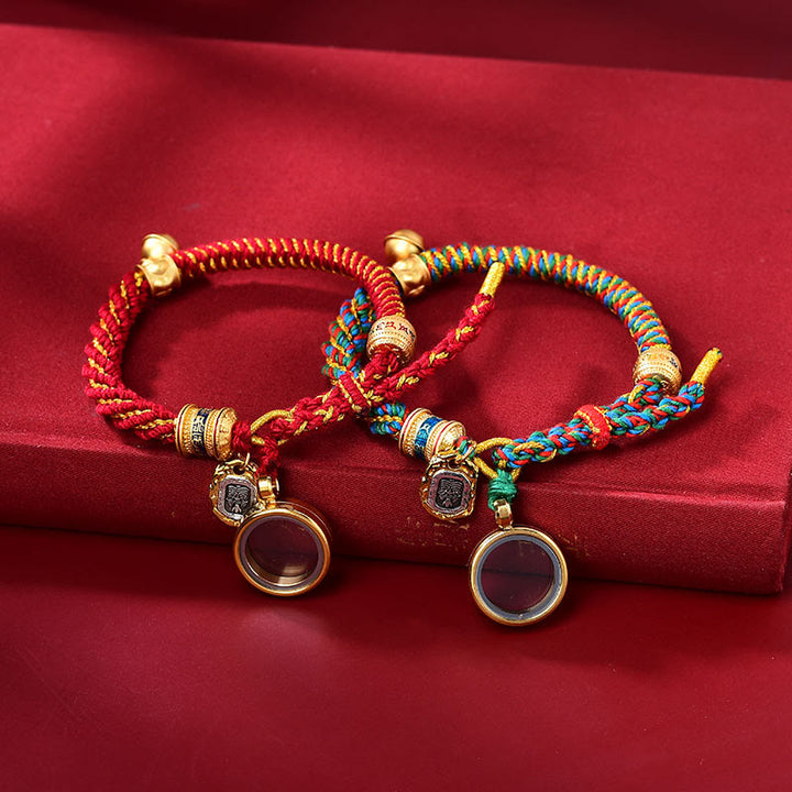 Buddha Stones Tybetańskie Om Mani Padme Hum Rzeźbione Zakiram Bogini Bogactwa Charm Amulet Bransoletka