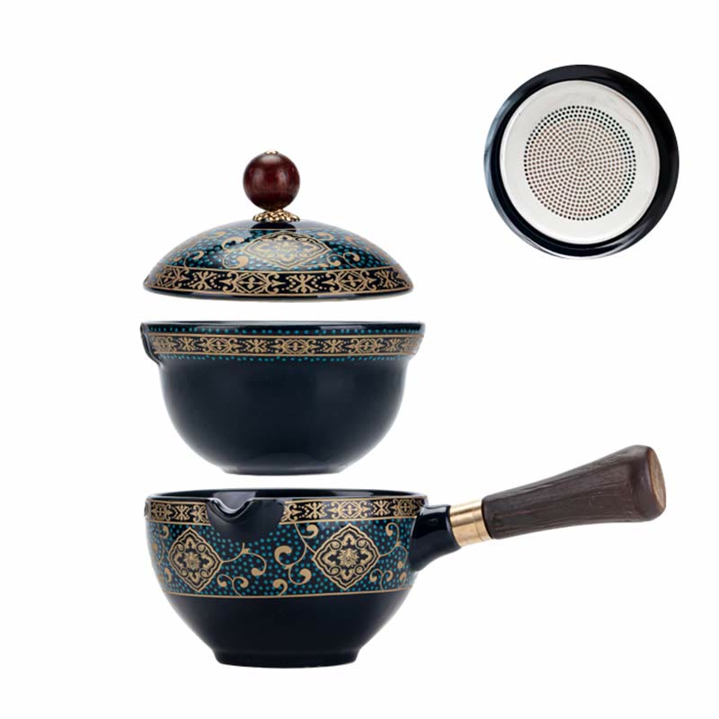Buddha Stones Chiński zestaw do herbaty Gongfu Projekt Ceramiczny czajniczek Przenośna torba prezentowa