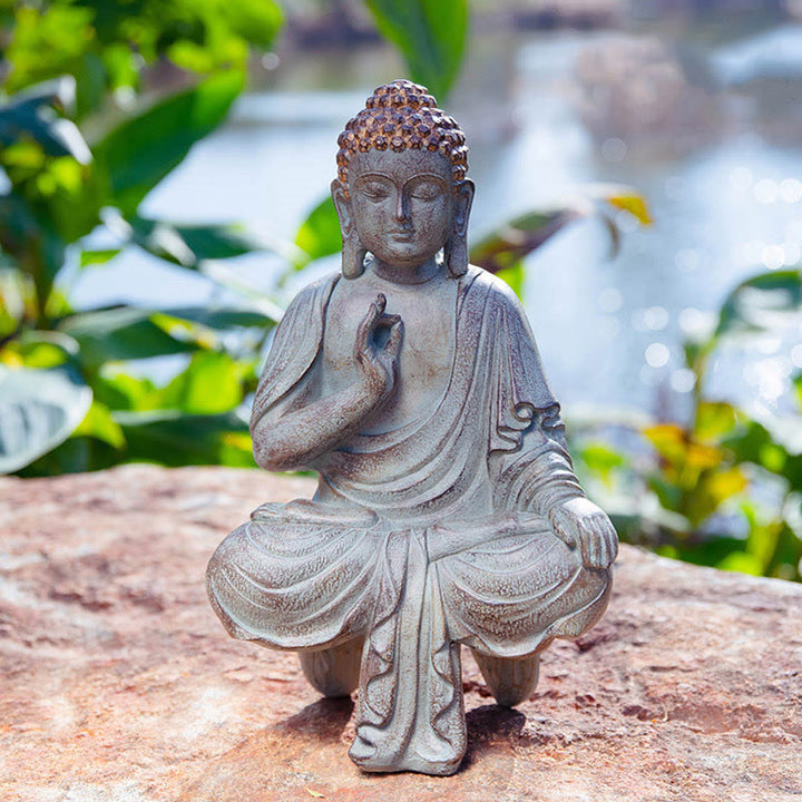 Medytujący Zen Budda Spokój Żywica Statuetka Dekoracja Domu