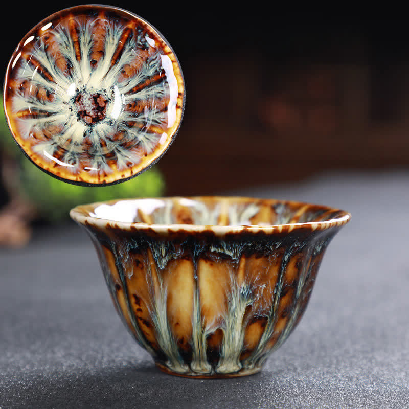 Buddha Stones Kolorowe Ceramiczne Filiżanki Do Herbaty Domowe Biuro Filiżanki Do Herbaty - BurlyWood - image 90