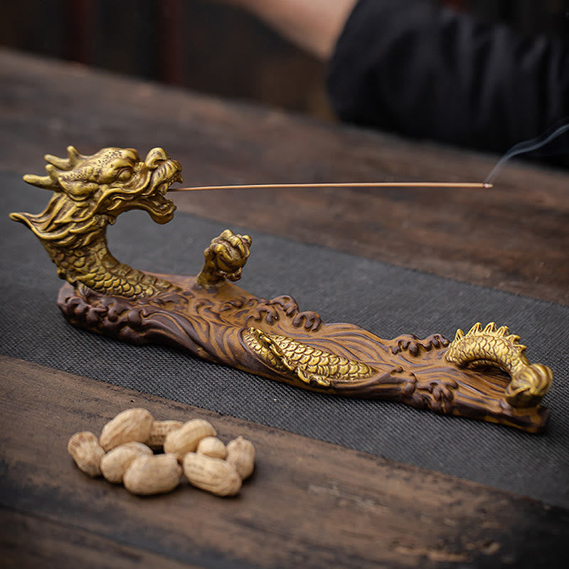 Kadzidełka ceramiczne w kształcie Buddha Stones z ochroną smoka
