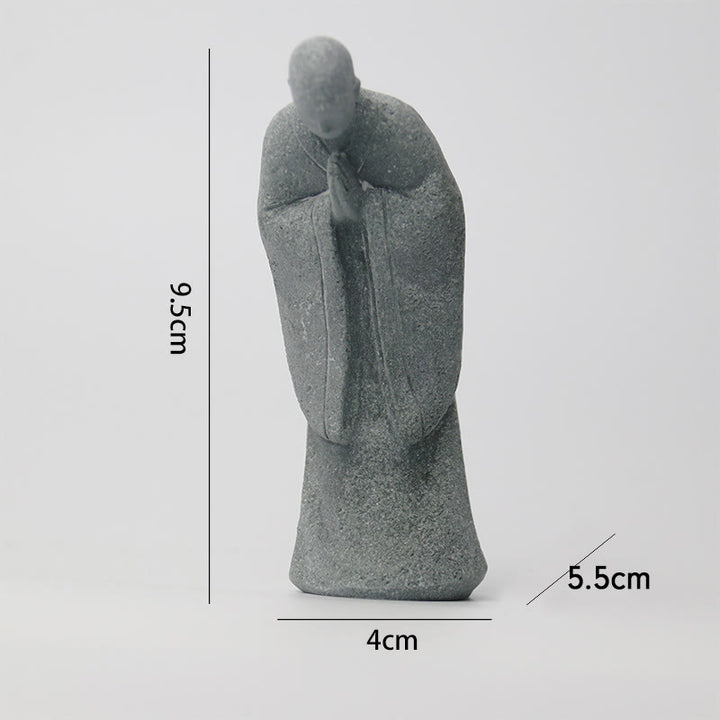 Buddha Stones Medytacja Budda Mnich Spokój Dekoracja Domu - image 11