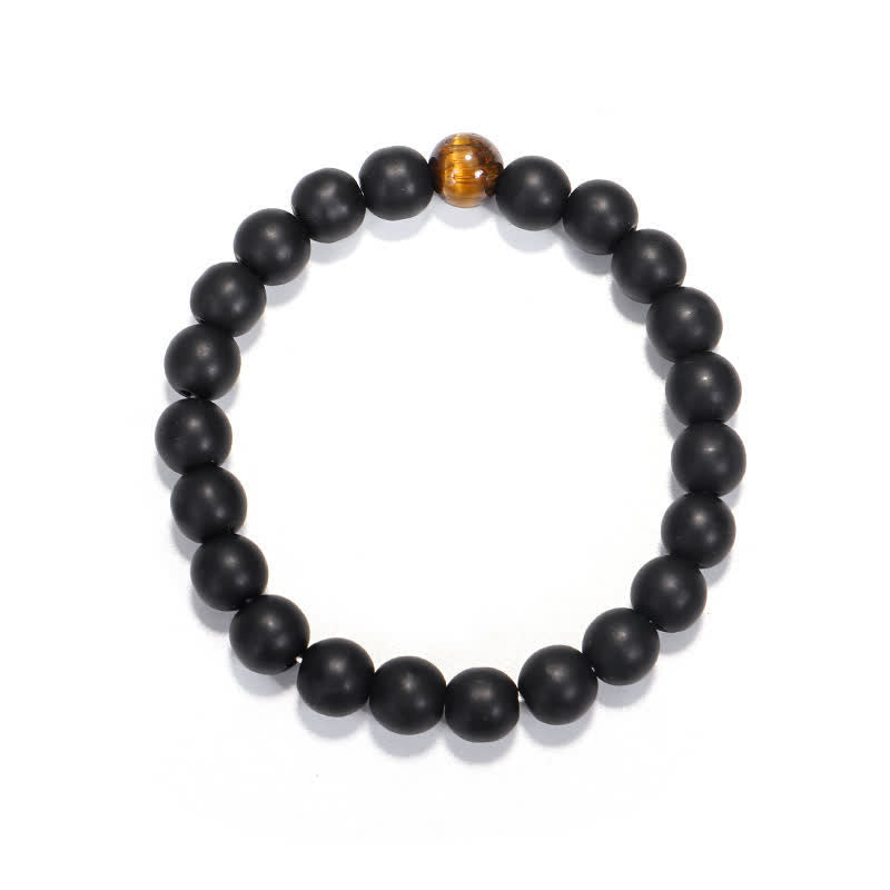 Buddha Stones 108 Mala Koraliki Mrożone Kamień Tygrysie Oko Równowaga Bransoletka Naszyjnik Wisiorek