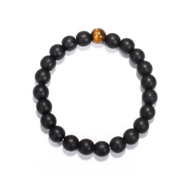 Buddha Stones 108 Mala Koraliki Mrożone Kamień Tygrysie Oko Równowaga Bransoletka Naszyjnik Wisiorek