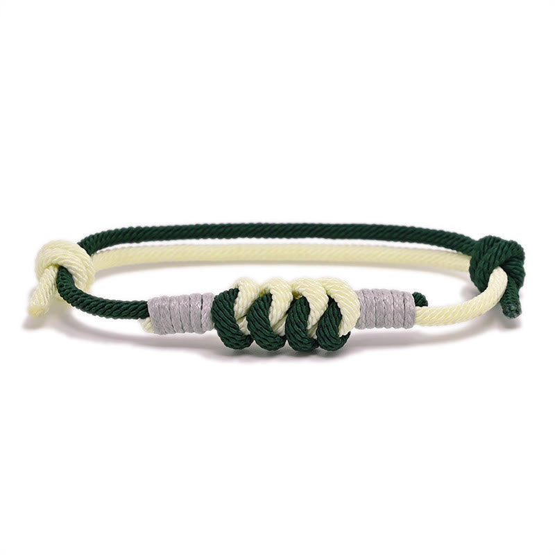 Bransoletka z warkoczem ze sznurka Buddha Stones w prostym wzornictwie King Kong Knot Strength