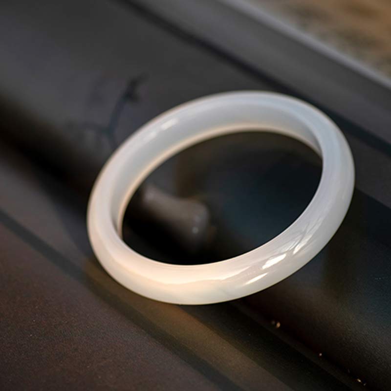 Buddha Stones Naturalne Chalcedon Harmonia Pozytywna Bransoletka Bangle