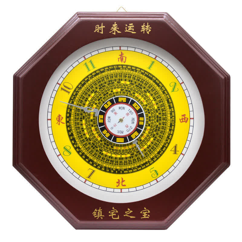 Feng Shui Bagua Mapa Równowagi Energii Mapa Ścienna Zegar