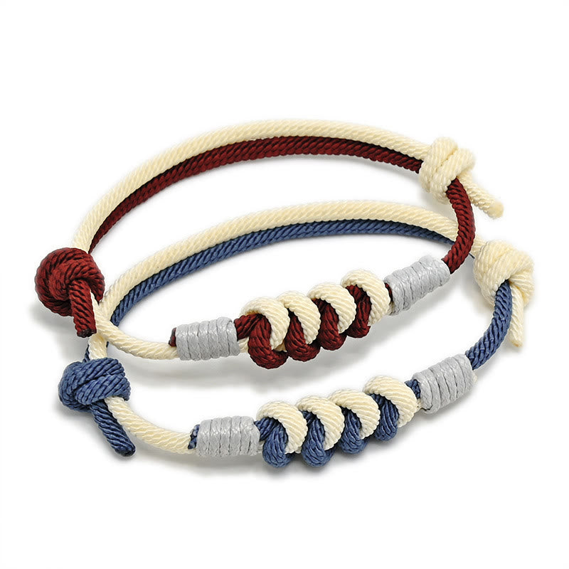 Bransoletka z warkoczem ze sznurka Buddha Stones w prostym wzornictwie King Kong Knot Strength